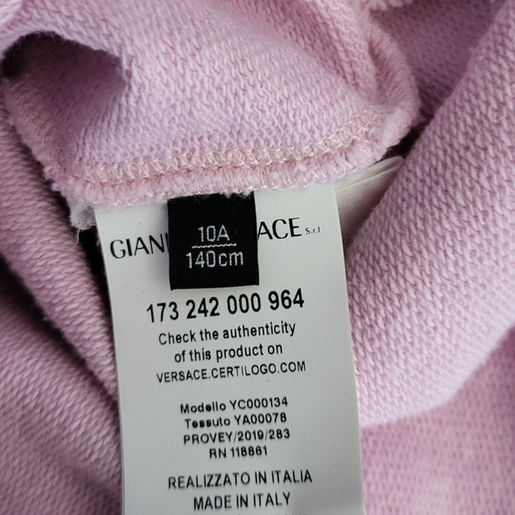 Big Girls Versace Pink Sweater (Size 10A) - Picture 2 of 3